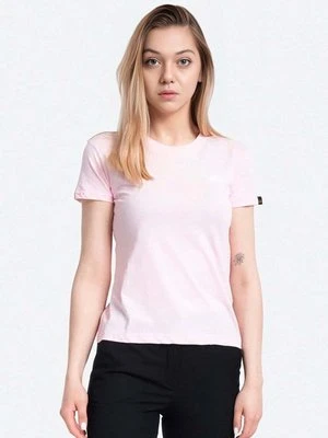 Alpha Industries t-shirt bawełniany Basic T Logo Wmn kolor różowy 196054.491-ROZOWY