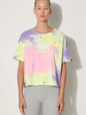 Alpha Industries t-shirt bawełniany Basic Tee Batik COS Wmn kolor różowy 116083.536-ROZOWY