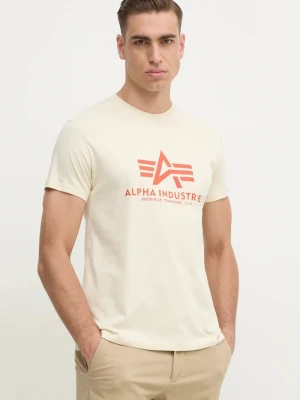 Alpha Industries t-shirt bawełniany beżowy