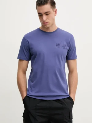 Alpha Industries t-shirt bawełniany Coach T BE męski kolor fioletowy z nadrukiem 156538