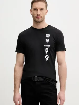 Alpha Industries t-shirt bawełniany Freedom T męski kolor czarny z nadrukiem 156539