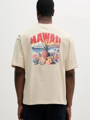 Alpha Industries t-shirt bawełniany Hawaii Aloha T BP beżowy
