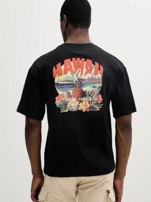 Alpha Industries t-shirt bawełniany Hawaii Aloha T BP męski kolor czarny wzorzysty 156535