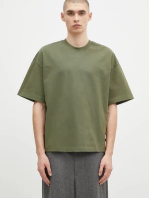 Alpha Industries t-shirt bawełniany Heavy T UV męski kolor zielony gładki 146503UVF