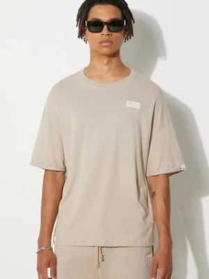 Alpha Industries t-shirt bawełniany kolor beżowy gładki 118532.627-BEZOWY