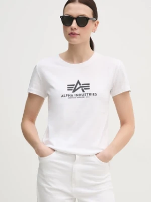 Zdjęcie produktu Alpha Industries t-shirt bawełniany kolor biały 196051.09-BIALY