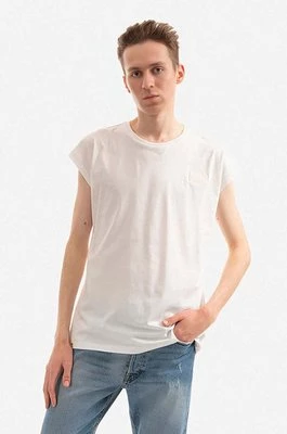 Alpha Industries t-shirt bawełniany kolor biały gładki 118530.626-BIALY