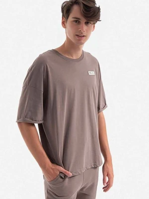 Alpha Industries t-shirt bawełniany kolor szary gładki 118532.628-SZARY