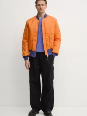 Alpha Industries t-shirt bawełniany męski kolor fioletowy z nadrukiem 188505