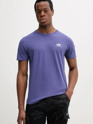 Alpha Industries t-shirt bawełniany męski kolor fioletowy z nadrukiem 188505