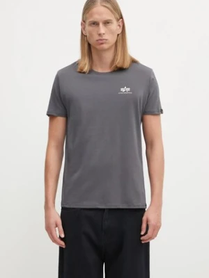 Alpha Industries t-shirt bawełniany męski kolor szary z nadrukiem