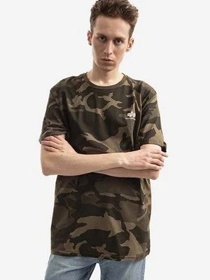 Alpha Industries t-shirt bawełniany męski kolor zielony wzorzysty 188505C.239-ZIELONY