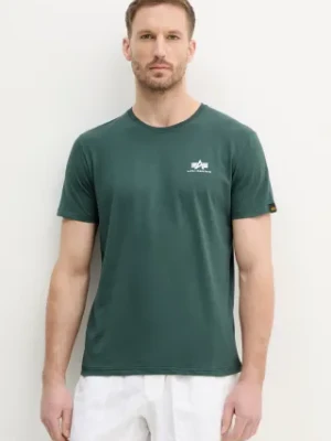 Alpha Industries t-shirt bawełniany męski kolor zielony z nadrukiem 188505