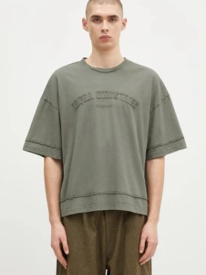 Alpha Industries t-shirt bawełniany Open Edge męski kolor zielony z aplikacją 148505