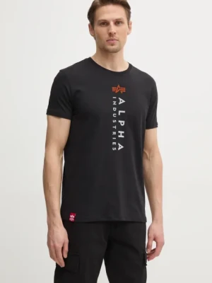 Alpha Industries t-shirt bawełniany R Print T męski kolor czarny z nadrukiem 136509