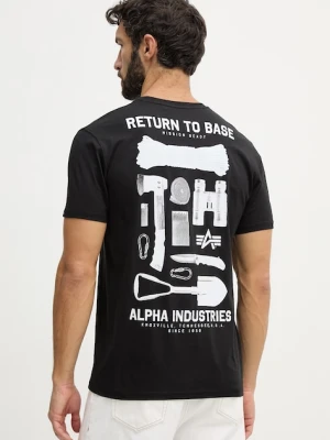 Alpha Industries t-shirt bawełniany Return To Base czarny