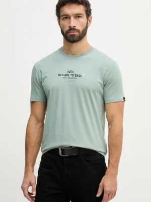 Alpha Industries t-shirt bawełniany Return To Base zielony