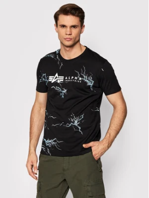 Alpha Industries T-Shirt Lightning Aop 106500 Czarny Regular Fit