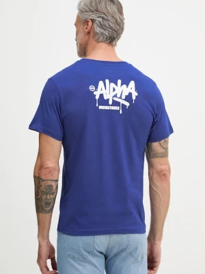 Alpha Industries T-shirt męski bawełniany Signature