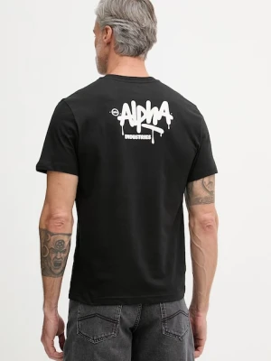 Alpha Industries T-shirt męski bawełniany Signature