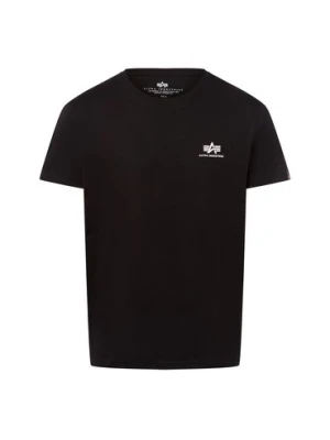 Alpha Industries T-shirt męski Mężczyźni Bawełna czarny jednolity,