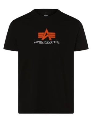 Alpha Industries T-shirt męski Mężczyźni Bawełna czarny nadruk,