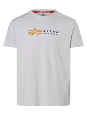 Alpha Industries T-shirt męski Mężczyźni Bawełna szary nadruk,