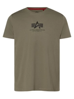 Alpha Industries T-shirt męski Mężczyźni Bawełna zielony nadruk,