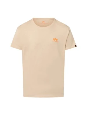 Alpha Industries T-shirt Mężczyźni Bawełna beżowy jednolity,