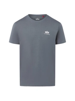 Alpha Industries T-shirt Mężczyźni Bawełna niebieski|szary jednolity,