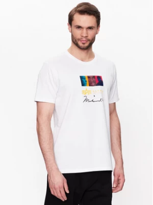 Alpha Industries T-Shirt Muhammad Ali Pop Art 136518 Biały Regular Fit