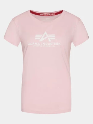 Alpha Industries T-Shirt New Basic 196051 Różowy Regular Fit