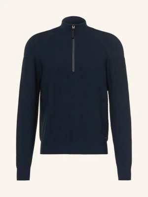 Alphatauri Sweter Typu Troyer Frost blau GRANATOWY