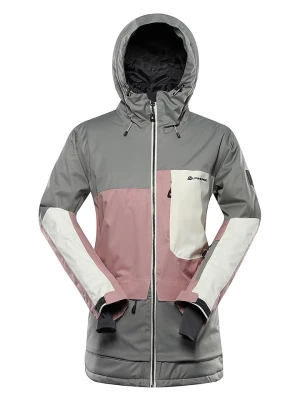 Alpine Pro Kurtka narciarska "Garga" w kolorze szaro-jasnoróżowym rozmiar: L