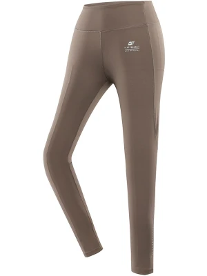 Alpine Pro Legginsy sportowe "Marda" w kolorze jasnobrązowym rozmiar: M
