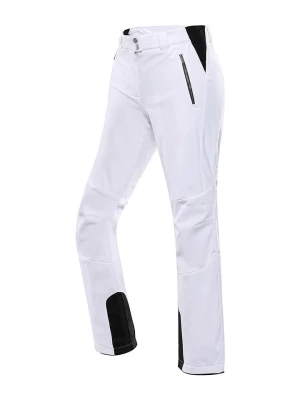 Alpine Pro Softshellowe spodnie narciarskie "Hadema" w kolorze białym rozmiar: M