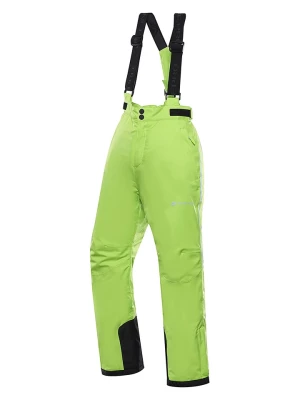 Alpine Pro Spodnie narciarskie "Lermono" w kolorze limonkowym rozmiar: 152/158