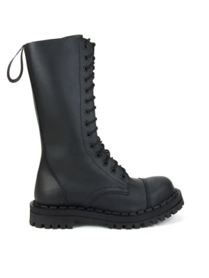 Altercore workery skórzane damskie kolor czarny na platformie