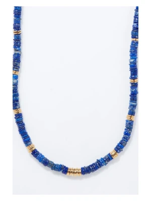 AMAZONIA Pozłacany naszyjnik "Atlacoya" z lapis lazuli - dł. 43 cm rozmiar: onesize