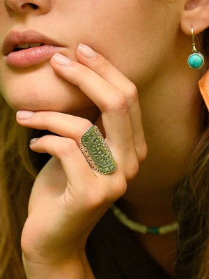 AMAZONIA Srebrny pierścionek "Kabah" rozmiar: 60