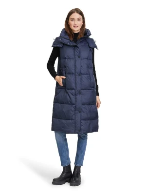 AMBER & JUNE Kamizelka pikowana w kolorze granatowym rozmiar: 40