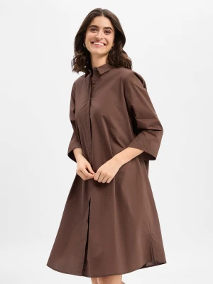 Ambiance Sukienka damska z bluzką Kobiety Bawełna brązowy,