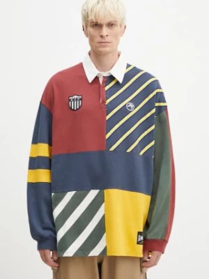 AMBUSH bluza bawełniana Patchwork Rugby Shirt męska  z aplikacją BMGC004F24JER0018484