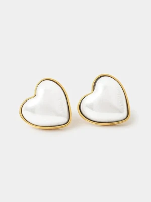 AMBUSH kolczyki srebrne Pearl Heart Stud Pierce 12115240
