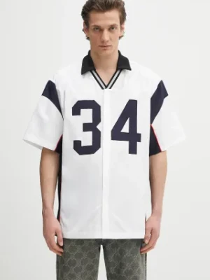 AMBUSH koszula bawełniana Sports Designed Shirt męskie kolor biały relaxed z kołnierzykiem klasycznym 12115310