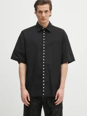 AMBUSH koszula Pearl Button Shirt męska kolor czarny relaxed z kołnierzykiem klasycznym 12115313