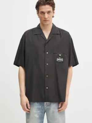 AMBUSH koszula S/S Satin Shirt męska kolor czarny relaxed z kołnierzykiem klasycznym 12115311