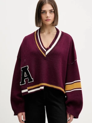 AMBUSH sweter wełniany Damaged Rib V Neck Sweater