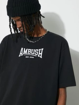 AMBUSH t-shirt bawełniany Graphic męski kolor czarny z nadrukiem BMAA006S24JER