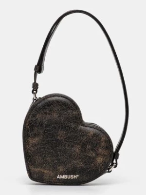 AMBUSH torebka Crackle Heart Shoulder Bag kolor czarny BWNN006F24LEA0011000